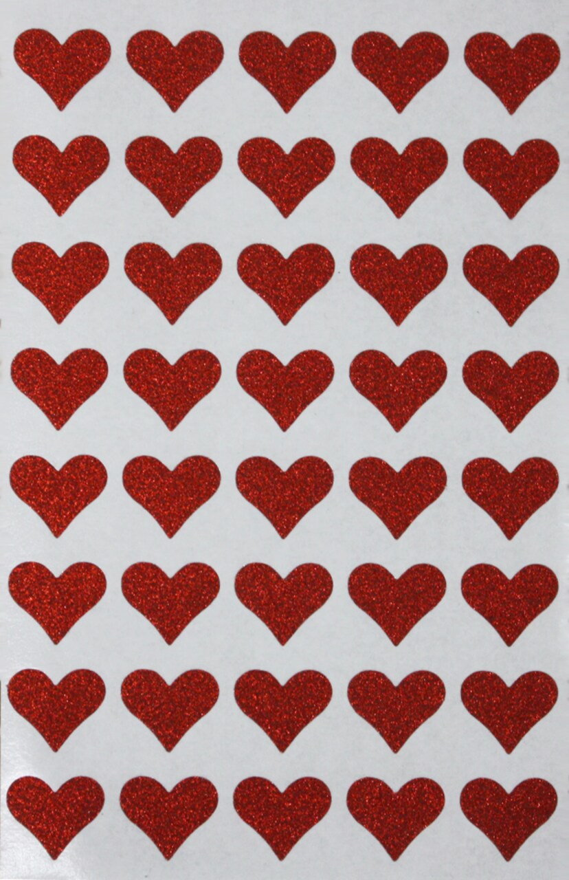 Metallic Red Heart Stickers 3/4 Inch – 400 Pack | Valentine’s Day, Classroom Rewards & Crafts